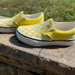 Vans Classic Slip-On Checkerboard Yellow Youth